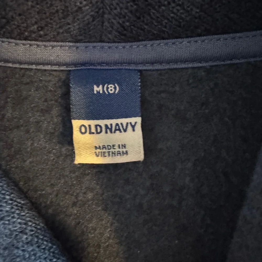 Old Navy Boys Navy Blue Marled Shawl Collar Pullover Sweater Size M 8